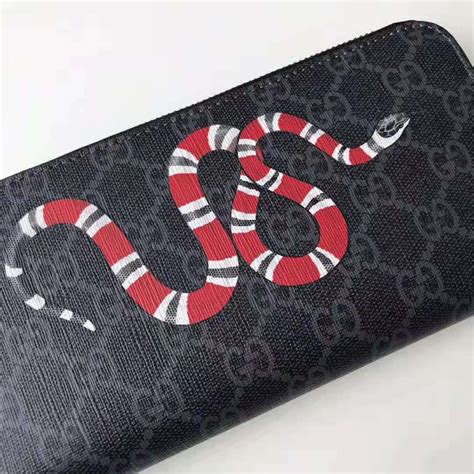 gucci kingsnake zip around wallet|gucci snake coin wallet.